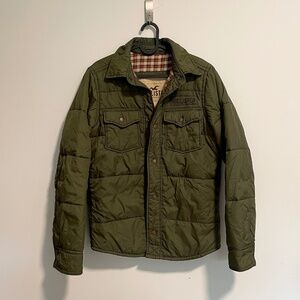 Hollister Carlsbad Olive Green Jacket Puffer Bomber Jacket Small